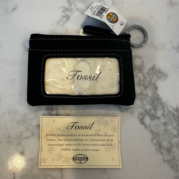 NWT Vintage Fossil Black Leather Wallet - Picture 3 of 6